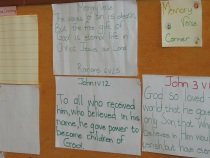 Another group's Memory Verse Corner